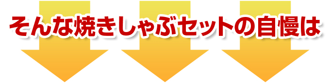 そんな焼きしゃぶセットの自慢は